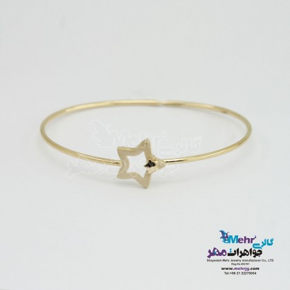 دستبند النگویی طلا - طرح ستاره-MB1363